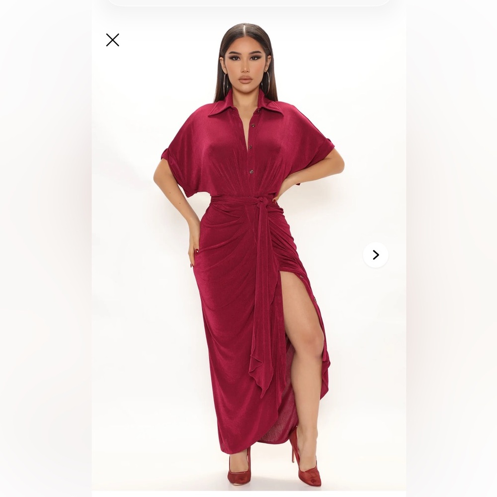 Fashion Nova Raspberry Maxi Dress